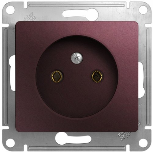 Розетка без заземления без рамки Systeme Electric Glossa 1-м. баклажан картинка